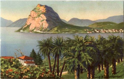 Monte S Salvatore e Lugano - Künstlerkarte Hinderberger