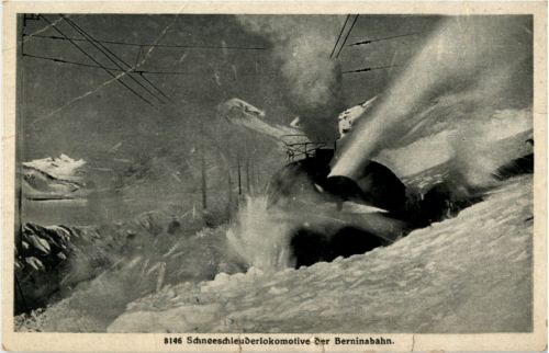 Schneeschleuderlokomotive der Berninabahn - Eisenbahn