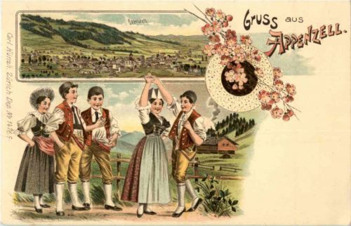 Gruss aus Appenzell - Litho