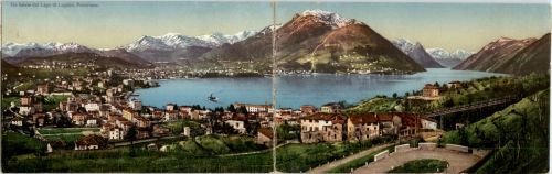 Un saluto dal Lago die Lugano - Klappkarte