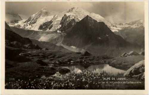 Alpe de Louvie - Le lac et le Combin de Corbassiere
