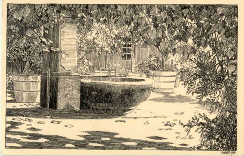 Schinznach Bad - Künstlerkarte E. Anner