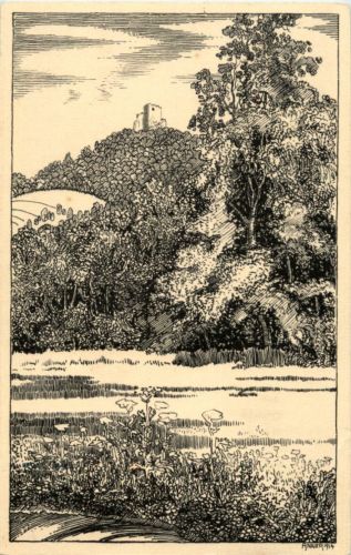 Schinznach Bad - Künstlerkarte E. Anner