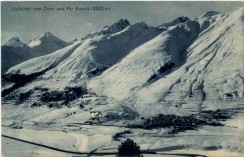 Skifelder von Zouz und Piz Kesch