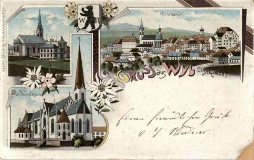 Gruss aus Wil - Litho