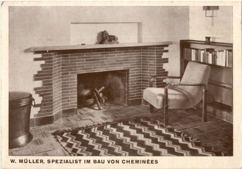 Werbekarte W. Müller Zürich