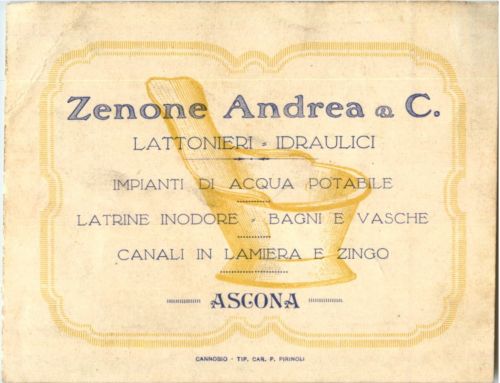 Ascona - Zenone Andrea Werbekarte