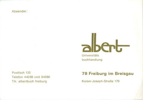 Freiburg - Albert Universitäts Buchhandlung