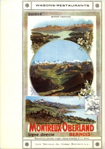 Interlaken -Montreux Oberland Bahn -Repro