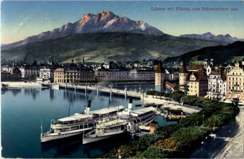 Luzern mit Schiffen