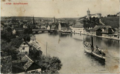 Schaffhausen mit Dampfer