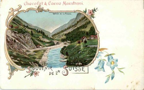 Vallee de la Reuss - Chocolat Maestrani - Litho