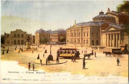 Geneve - Place Neuve mit Tram