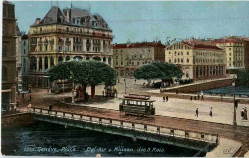 Geneve - Place Bel Air mit Tram