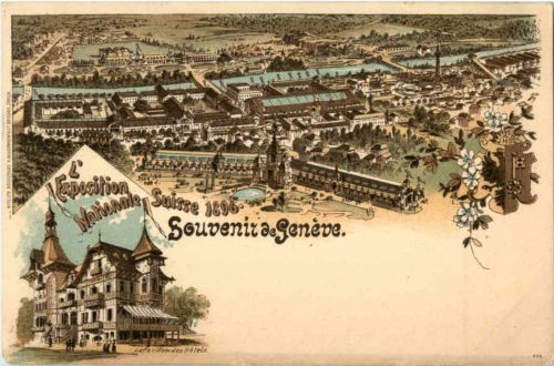 Geneve - Exposition Nationale Suisse 1896 - Litho