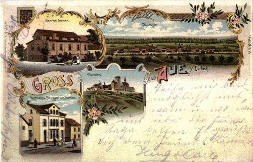 Gruss aus Aue bei Durlach - REPRO