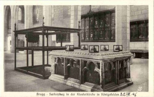Brugg - Sarkophag in der Klosterkirche