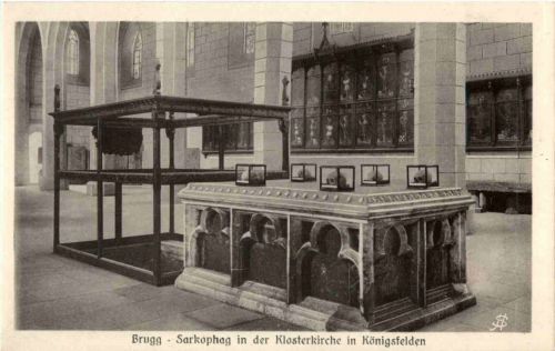 Brugg - Sarkophag in der Klosterkirche