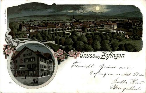 Gruss aus Zofingen - Litho