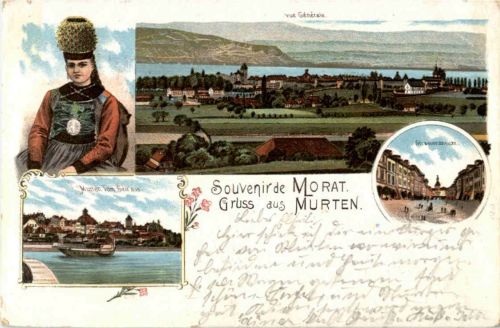 Gruss aus Murten - Litho