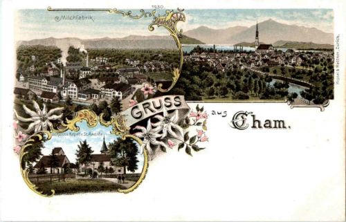 Gruss aus Cham - Litho