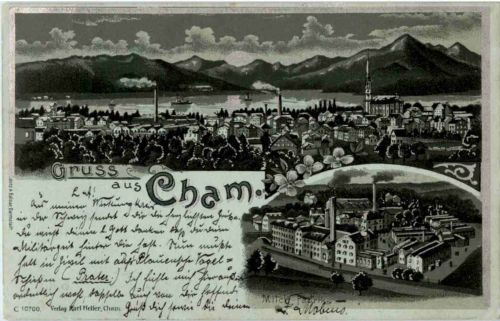 Gruss aus Cham - Litho