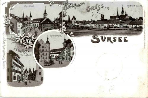Gruss aus Sursee - Litho