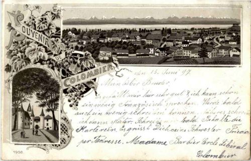 Souvenir du Colombier - Litho