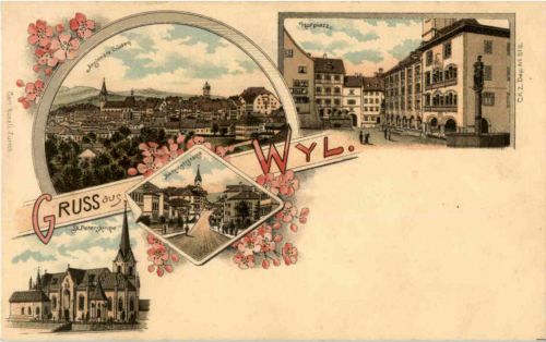 Gruss aus Wyl - Litho