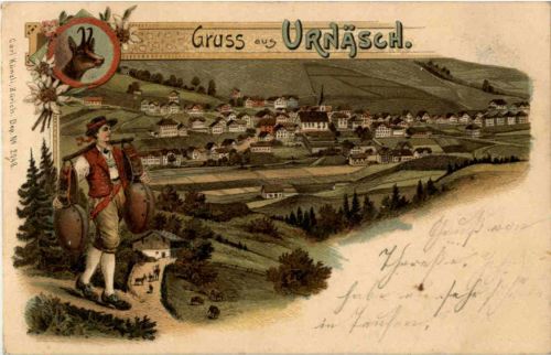 Gruss aus Urnäsch - Litho