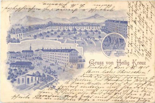 Gruss von Heilig Kreuz - Litho