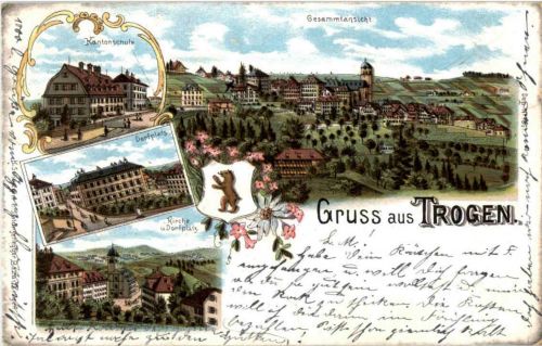 Gruss aus Trogen - Litho