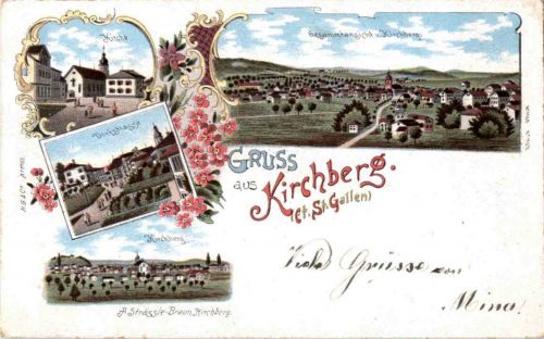 Gruss aus Kirchberg - Litho