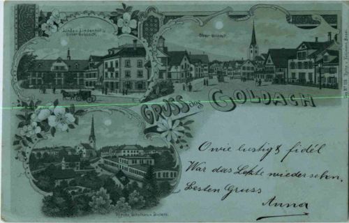 Gruss aus Goldach - Litho