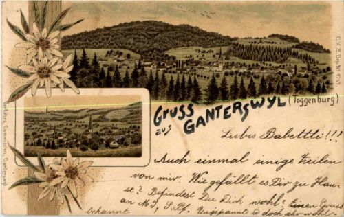 Gruss aus Ganterswyl - Litho