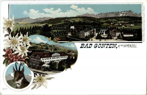 Gruss aus Gonten - Litho