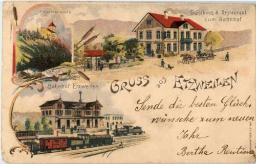 Gruss aus Etzweilen - Litho