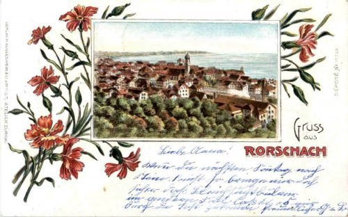 Gruss aus Rorschach - Litho