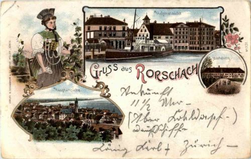 Gruss aus Rorschach - Litho