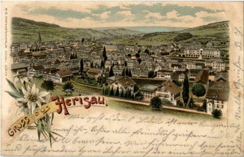 Gruss aus Herisau - Litho