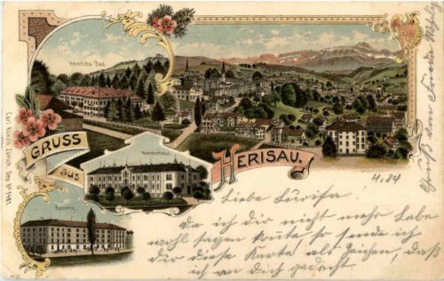Gruss aus Herisau - Litho