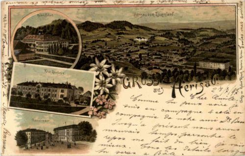 Gruss aus Herisau - Litho