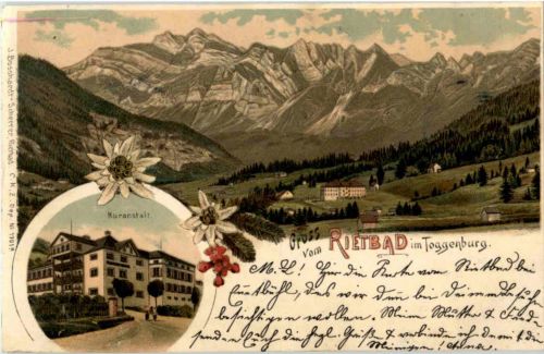 Gruss aus Rietbad - Litho