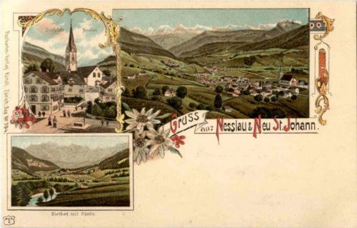 Gruss aus Nesslau Neu St. Johann - Litho