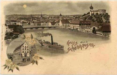 Gruss aus Schaffhausen - Litho