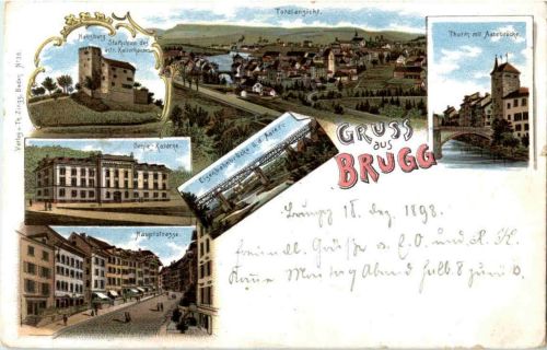Gruss aus Brugg - Litho