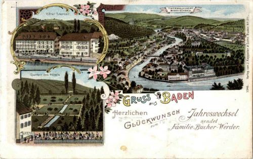 Gruss aus Baden - Litho