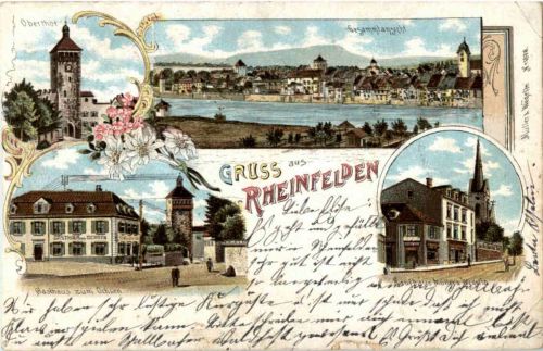 Gruss aus Rheinfelden - Litho