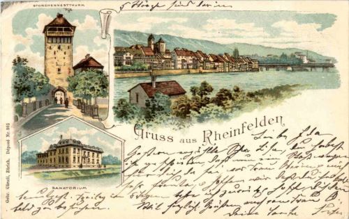 Gruss aus Rheinfelden - Litho
