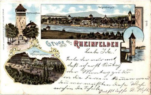 Gruss aus Rheinfelden - Litho